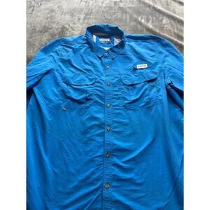 Magellan Fishing Gear‎ Shirt Mens 3XL Angler Fit Blue Long Sleeve Vented